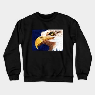 Eagle Watercolor Portrait Crewneck Sweatshirt